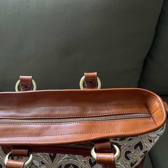 PATRICIA NASH Lesina LEATHER and Tapestry Tote - Picture 11 of 16